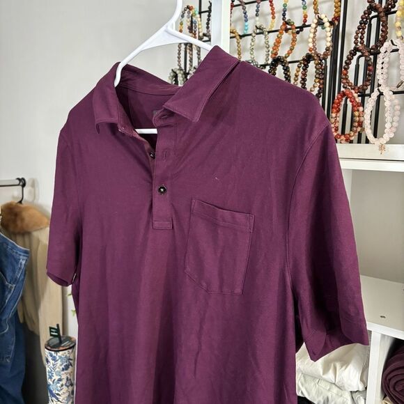 Michael Kors Purple Polo Shirt Classic Fit mens medium soft preppy fall classic - Picture 3 of 5